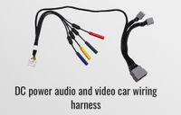 DC power audio and video car wiring harness